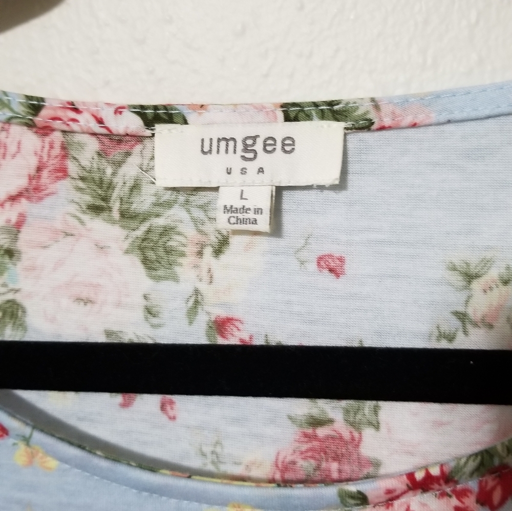 Umgee L Floral Crocheted Lace Tunic Short Dress - Picture 4 of 6